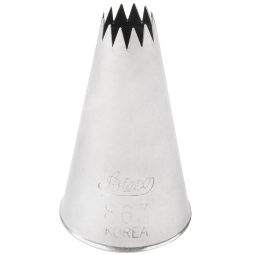 Ateco #863 French Star stainless steel piping tip for cake decorating