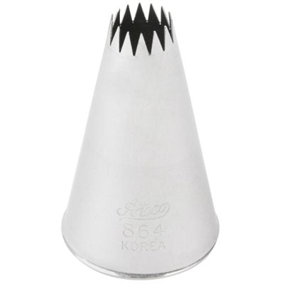 Ateco #864 French Star stainless steel piping tip for cake decorating