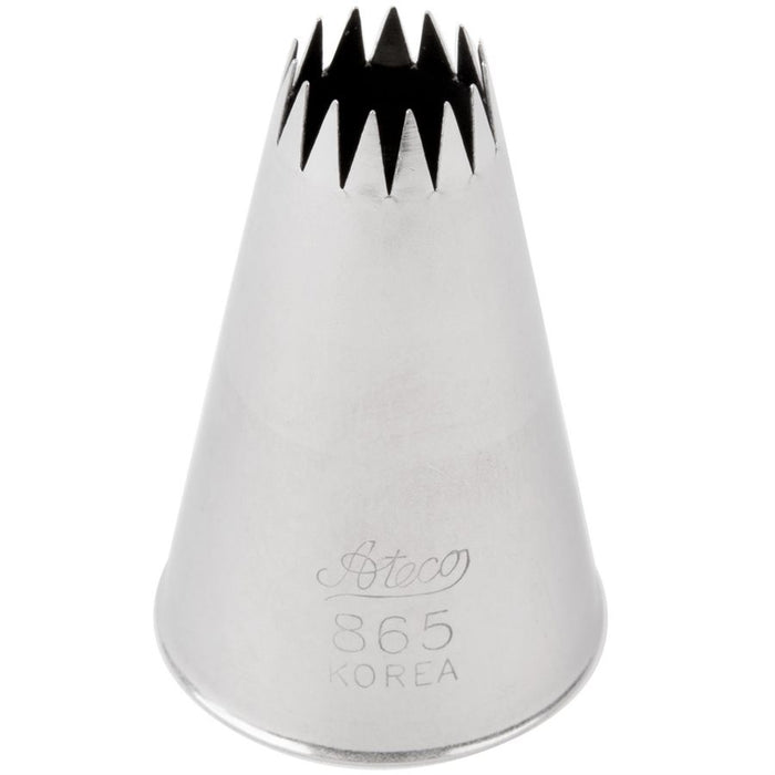 Ateco #865 French Star stainless steel piping tip for cake decorating