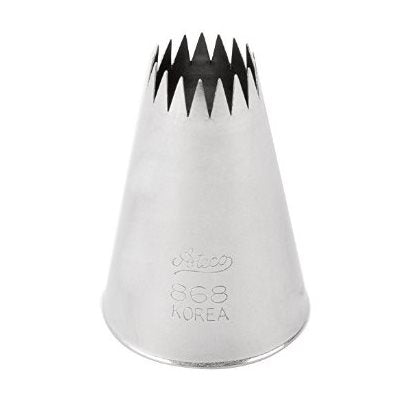 Ateco #868 French Star stainless steel piping tip for cake decorating