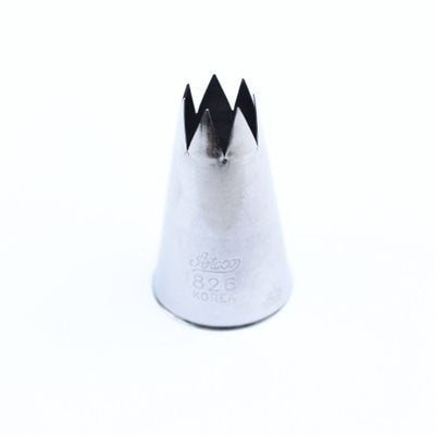 Ateco 826 open star stainless steel piping tip for cake decorating
