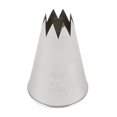 Ateco 827 open star stainless steel piping tip for cake decorating