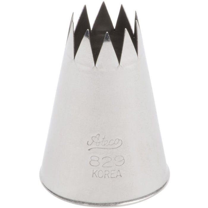 Ateco 829 open star stainless steel piping tip for cake decorating