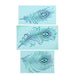 Three Peacock Feather stencil designs for cake and cookie decorating