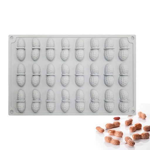 Peanut 24-cavity silicone baking mold for chocolate, candy and desserts