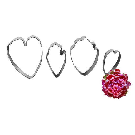 Peony flower cutter set for fondant and gum paste sugar flower cake decorating