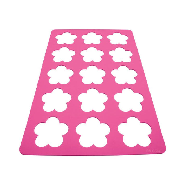 Petal chablon tuile silicone stencil 15 cavity for pastry decorations