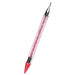 Pink decorating pen with wax pickup and steel tips for dragees, sugar pearls and sprinkles