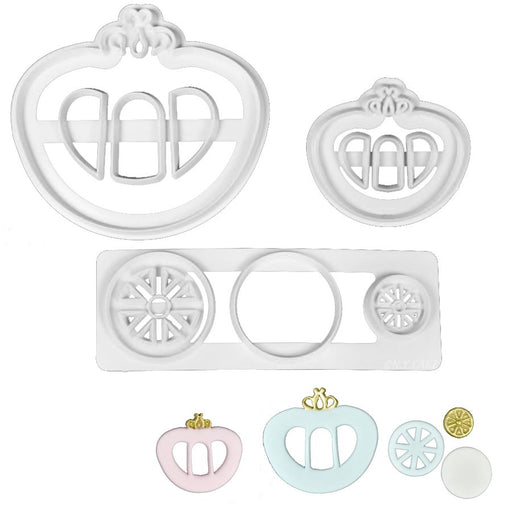 Princess Carriage Cutter Set by FMM for fondant, gum paste, princess cakes, cupcakes and cookie decorating