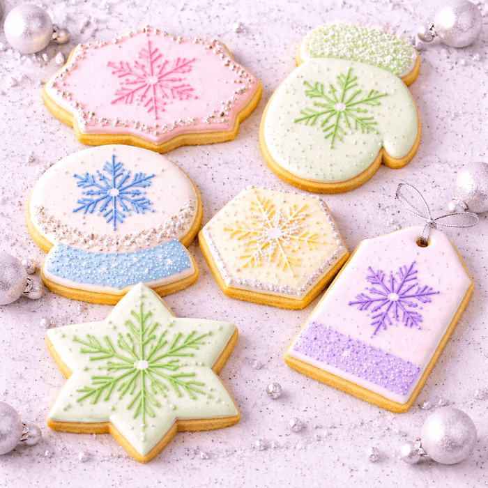 Pure Snowflakes Mini Stencil Set for Cakes, Cookies, Cupcakes, & Macarons