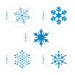 NY Cake Pure Snowflakes 5-piece mini stencil set for Christmas desserts
