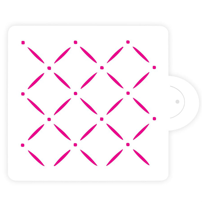 NY Cake Quilted Point cake stencil 11 3/4 x 9 3/4 inch diamond pattern