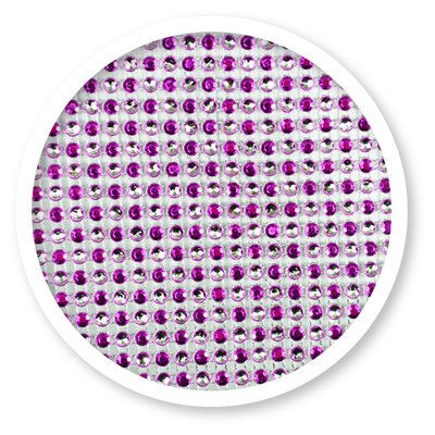 Magenta & Silver Dots Rhinestone Cake Bling 10 Yards - NY Cake | Cake Decorating & Baking Supplies