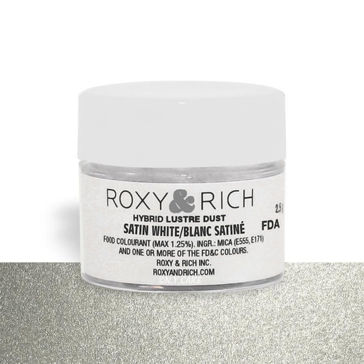 Satin White Edible Luster Dust By Roxy Rich 2.5 gram - NY Cake | Cake Decorating & Baking Supplies