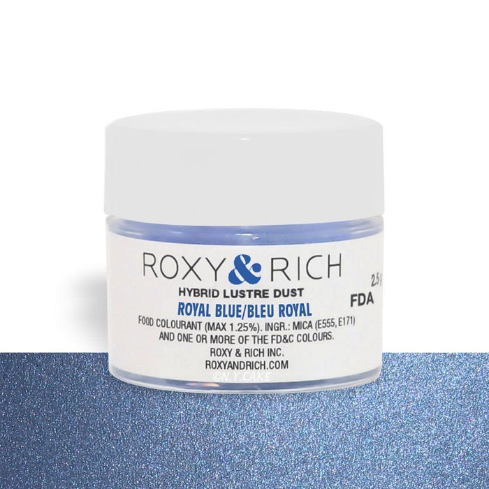 Royal Blue Edible Luster Dust By Roxy Rich 2.5 gram - NY Cake | Cake Decorating & Baking Supplies