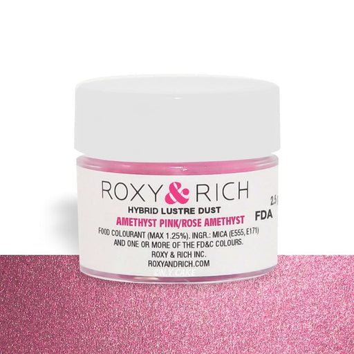 Amethyst Pink Edible Luster Dust By Roxy Rich 2.5 gram - NY Cake | Cake Decorating & Baking Supplies