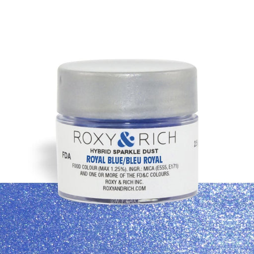 Royal Blue Edible Hybrid Sparkle Dust By Roxy Rich 2.5 gram - NY Cake | Cake Decorating & Baking Supplies