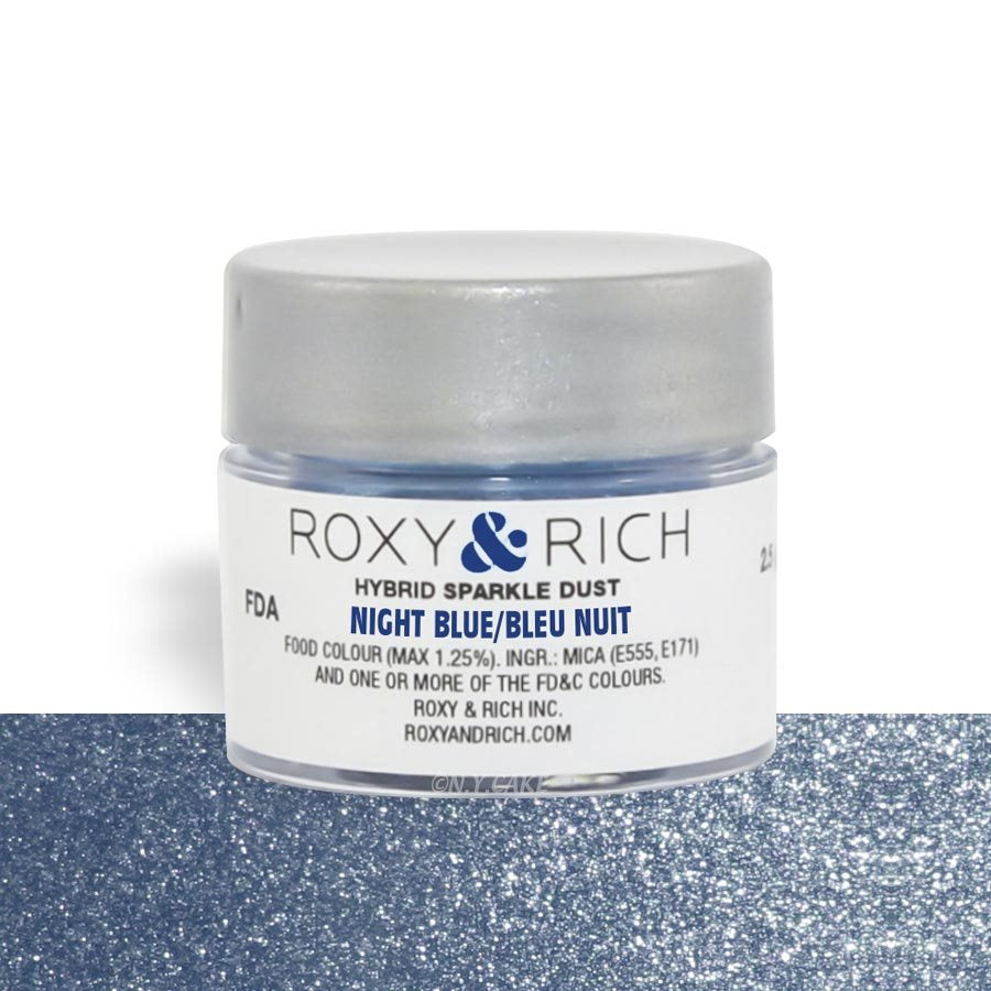 Night Blue Edible Hybrid Sparkle Dust By Roxy Rich 2.5 gram — NYCake.com
