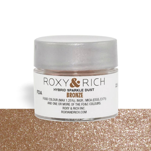 Bronze Edible Hybrid Sparkle Dust By Roxy Rich 2.5 gram - NY Cake | Cake Decorating & Baking Supplies