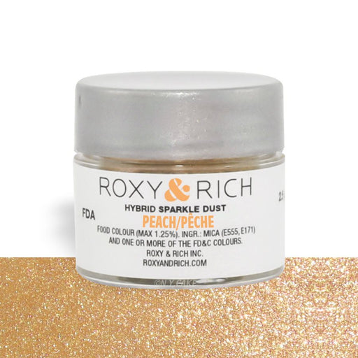 Peach Edible Hybrid Sparkle Dust By Roxy Rich 2.5 gram - NY Cake | Cake Decorating & Baking Supplies