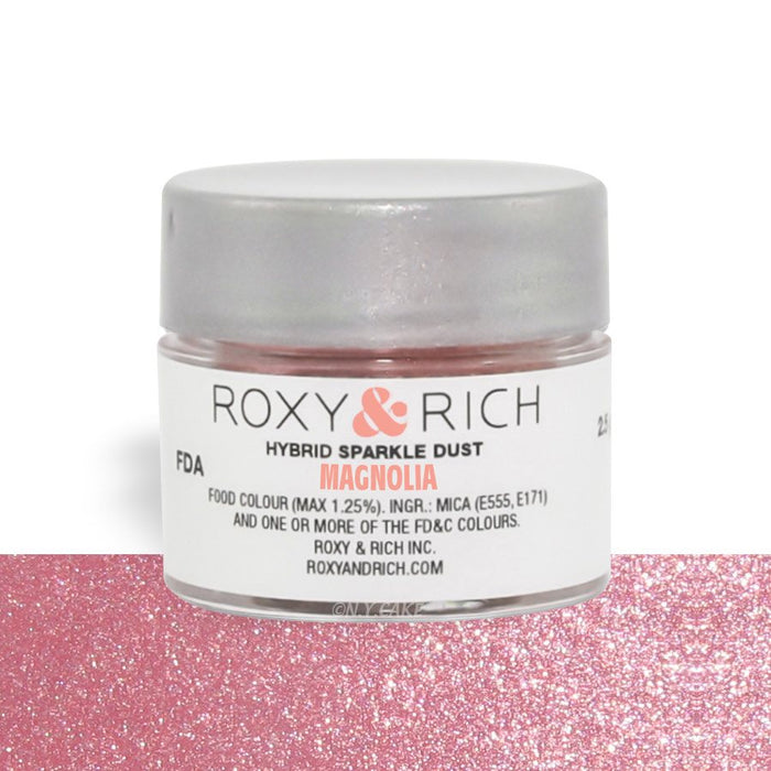 Magnolia Edible Hybrid Sparkle Dust By Roxy Rich 2.5 gram - NY Cake | Cake Decorating & Baking Supplies