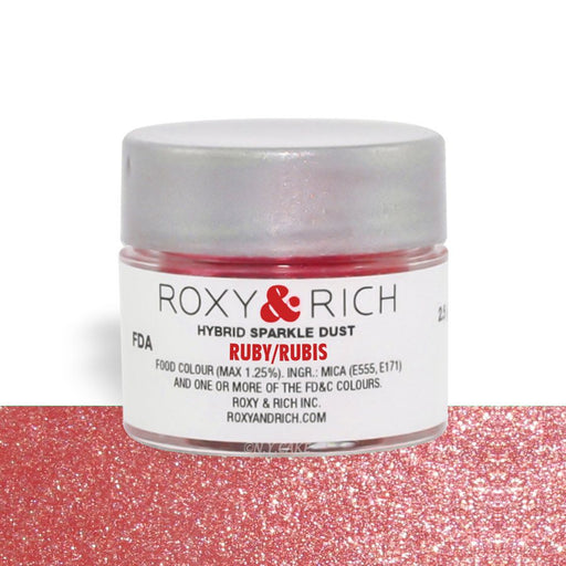 Ruby Edible Hybrid Sparkle Dust By Roxy Rich 2.5 gram - NY Cake | Cake Decorating & Baking Supplies