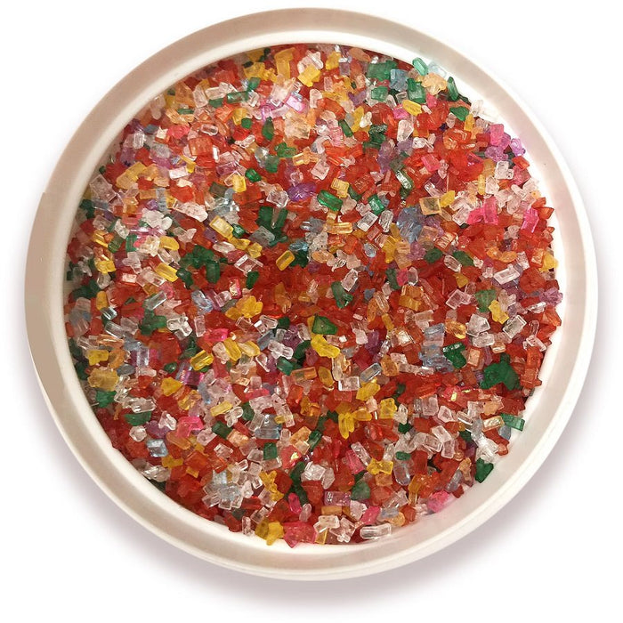 rainbow coarse sugar crystals colored decorating sugar for baking