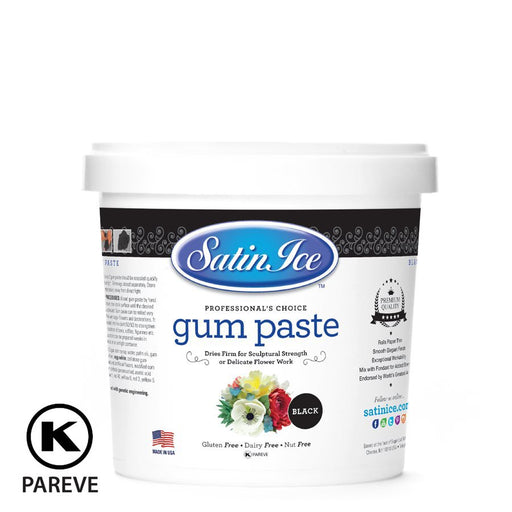 satin ice black gum paste 2 lb