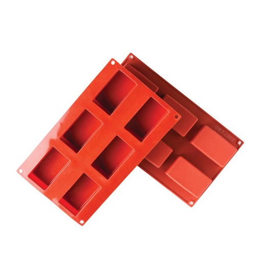 NY Cake rectangle 4 oz silicone baking mold for individual cakes, mousse, brownies, chocolate and frozen desserts