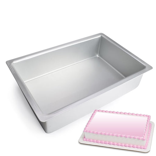 9 x 13 x 3 inch anodized aluminum rectangle cake pan for baking layer cakes, sheet cakes, brownies and desserts