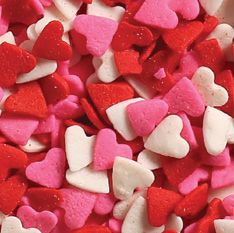 valentine heart sprinkles red pink white sprinkle mix