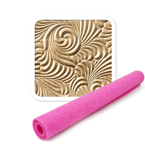 rosette fondant impression mat swirl cake texture