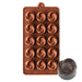 NY Cake Rosette silicone chocolate mold with 15 floral cavities for chocolate, candy, gummies, fondant and dessert making