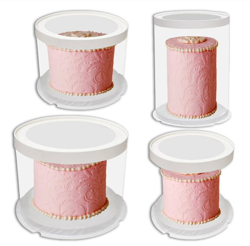 round clear cake box with lid display cake packaging