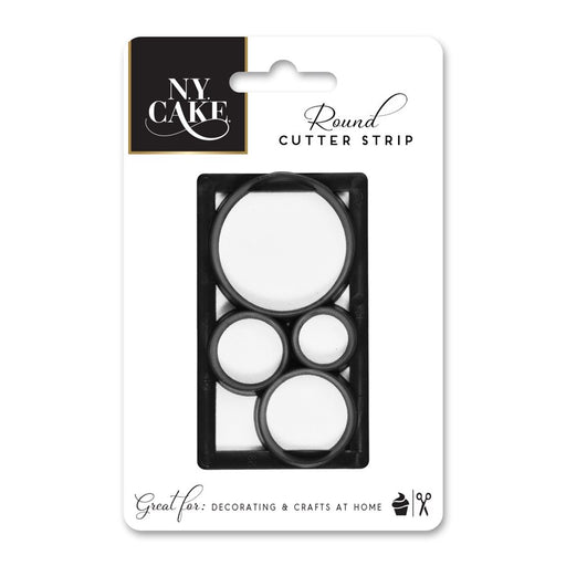 Round cutter strip with four circle sizes for fondant, cookies, pie dough, gum paste and cake decorating.