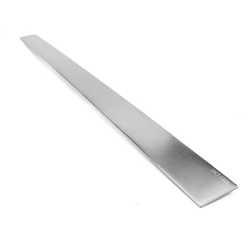 PME 16 inch stainless steel royal icing straight edge tool for smoothing buttercream, fondant, gum paste, and cake decorating.