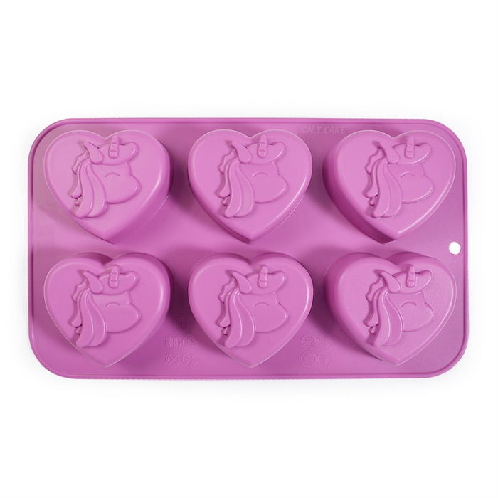 Unicorn Silicone Mold- 6 Cavity - NY Cake | Cake Decorating & Baking Supplies