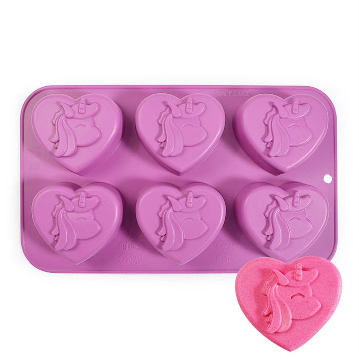 Unicorn Silicone Mold- 6 Cavity - NY Cake | Cake Decorating & Baking Supplies