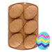 Silicone Baking Mold-Fancy Egg Shape 6 Cavity - NY Cake | Cake Decorating & Baking Supplies