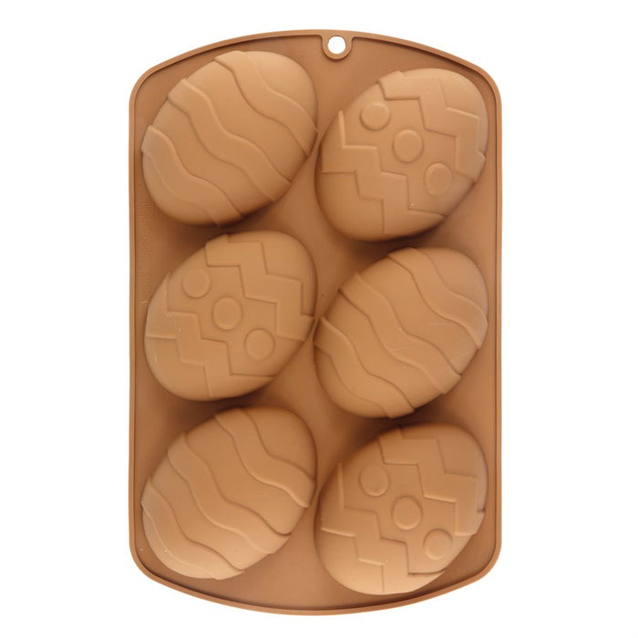 Silicone Baking Mold-Fancy Egg Shape 6 Cavity - NY Cake | Cake Decorating & Baking Supplies