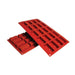 Red Torroncini silicone baking mold for chocolates, pastries, mousse desserts, candies, mini cakes, frozen treats, and specialty confections.