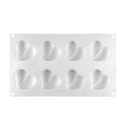 Split Pillowed Heart Silicone Baking & Freezing Mold - 8 Cavity - NY Cake | Cake Decorating & Baking Supplies