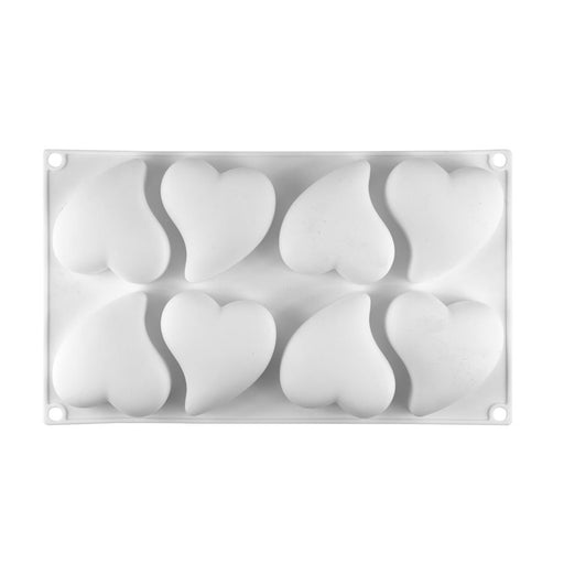 Twisting Heart Silicone Baking & Freezing Mold - 8 Cavity - NY Cake | Cake Decorating & Baking Supplies