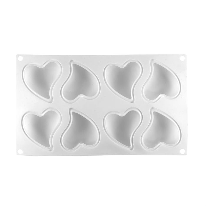 Twisting Heart Silicone Baking & Freezing Mold - 8 Cavity - NY Cake | Cake Decorating & Baking Supplies