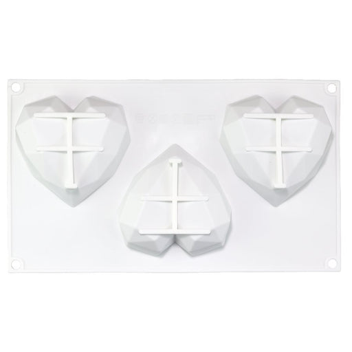 3 3/4" Diamond Smash Heart Silicone Baking & Freezing Mold - NY Cake | Cake Decorating & Baking Supplies