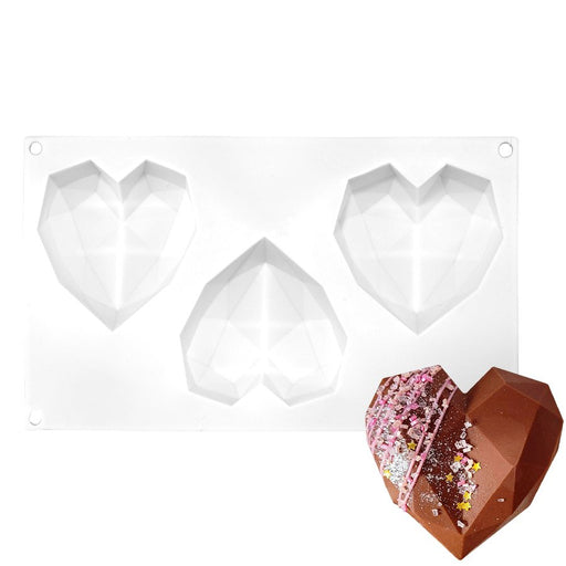 3 3/4" Diamond Smash Heart Silicone Baking & Freezing Mold - NY Cake | Cake Decorating & Baking Supplies