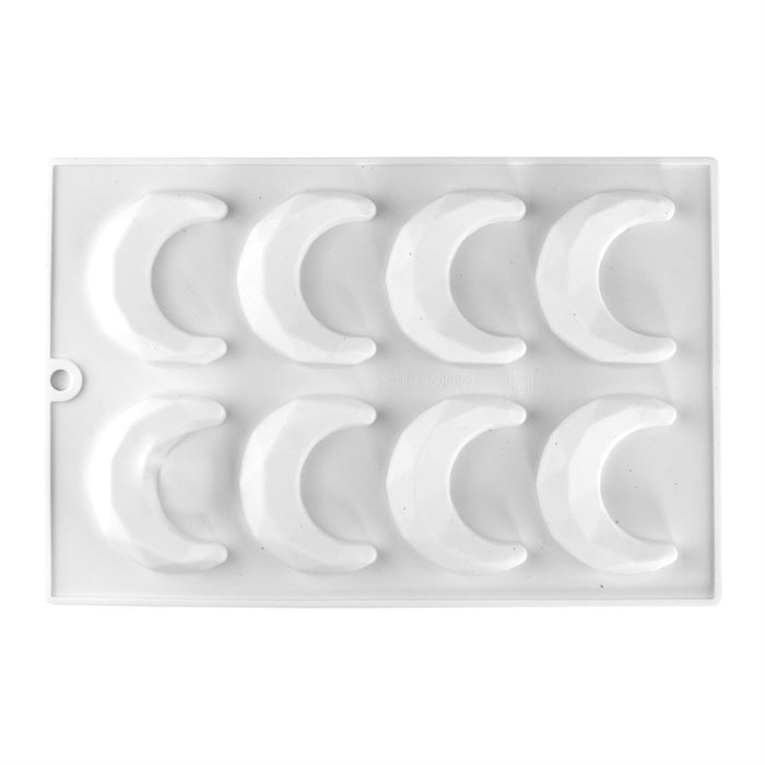 Geo Crescent Moon Silicone Baking Mold - 8 Cavity - NY Cake | Cake Decorating & Baking Supplies