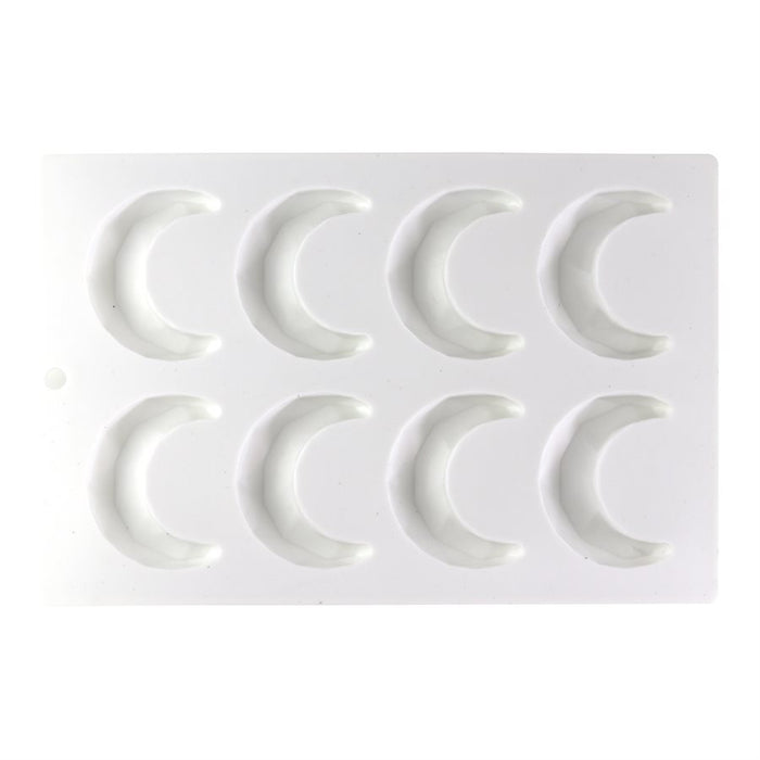 Geo Crescent Moon Silicone Baking Mold - 8 Cavity - NY Cake | Cake Decorating & Baking Supplies