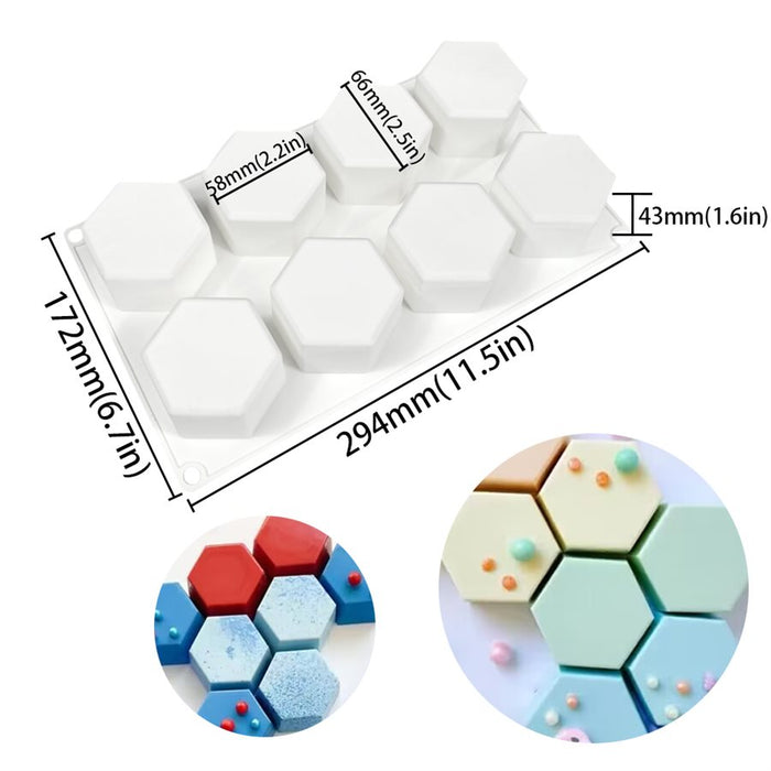 Hexagon Silicone Baking Mold