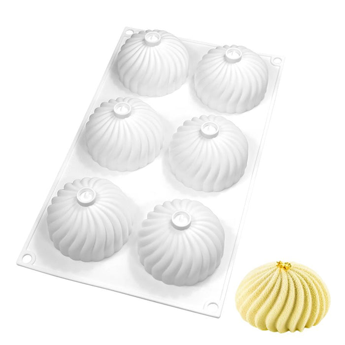 Swirl Hemisphere #2 Silicone Baking Mold